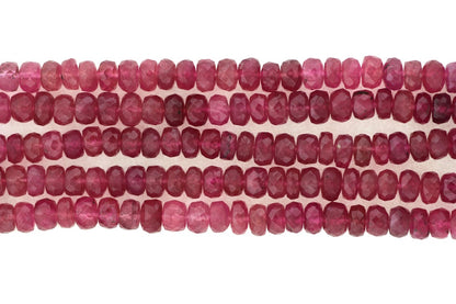 Pink Tourmaline 4.5mm Faceted Rondelles