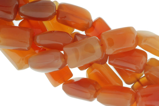 Burnt Orange Carnelian 16x10mm Smooth Nuggets