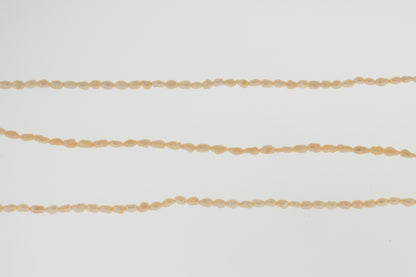 Golden Peach Freshwater Pearl 4x2mm Biwa Sticks