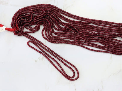 Red Ruby 2.5mm Faceted Rondelles