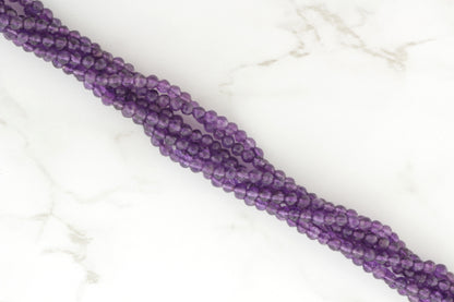 Purple Amethyst 3mm Faceted Rounds