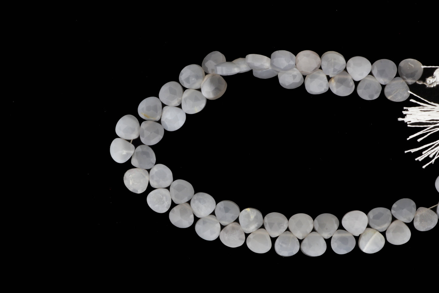 Gray Moonstone 6mm Faceted Heart Shaped Briolettes