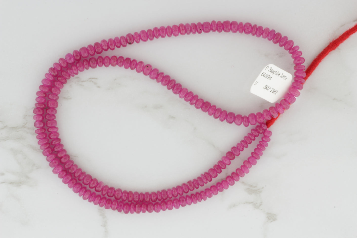 Pink Sapphire 3mm Smooth Rondelles