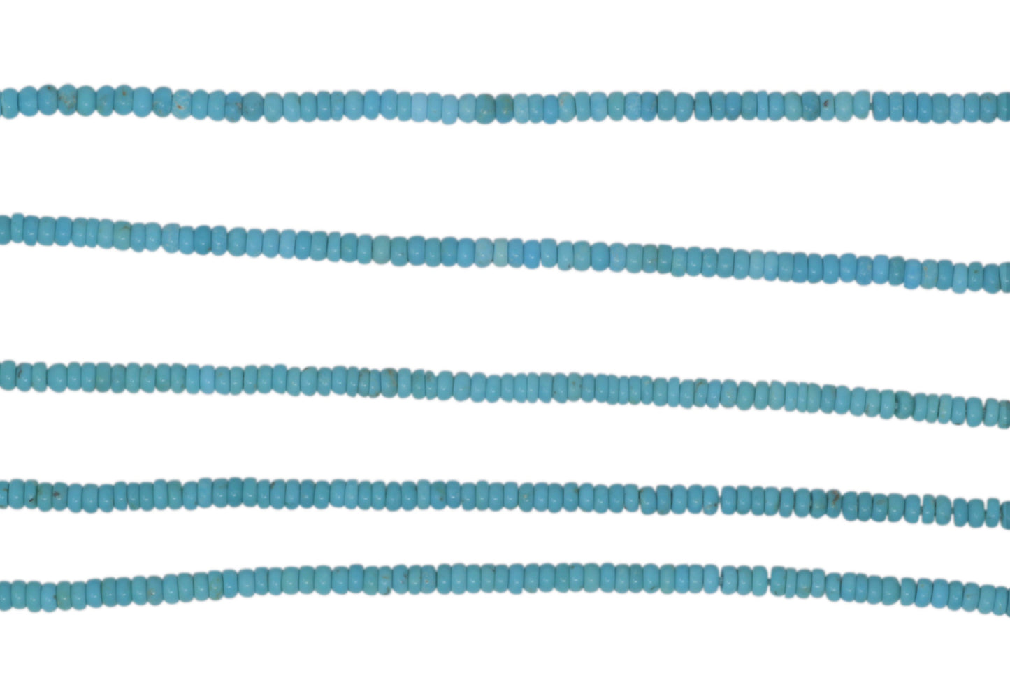 Sleeping Beauty Turquoise 4mm Smooth Rondelles