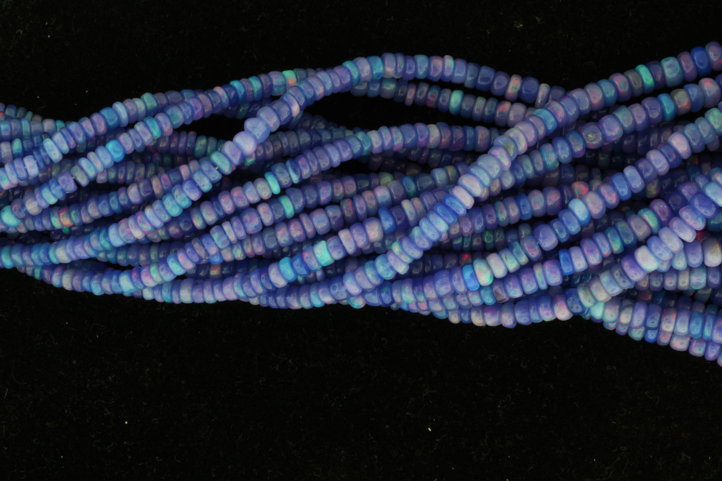 Purple Ethiopian Opal 3mm Smooth Rondelles