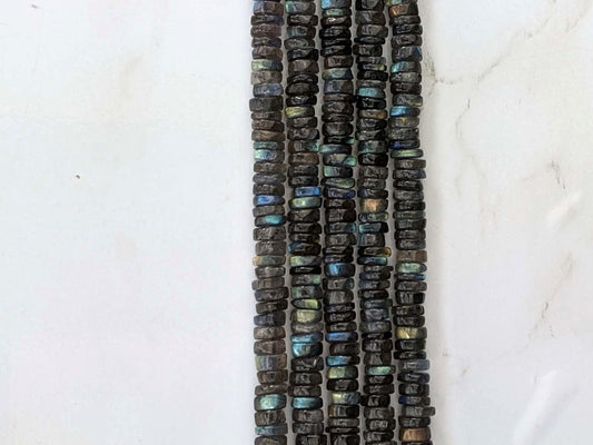 Blue Labradorite 5mm Smooth Tires