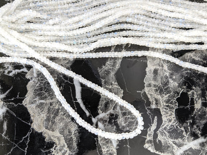 Rainbow Moonstone 5.5mm Faceted Rondelles