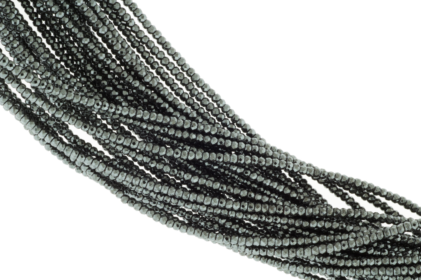 Gunmetal Hematite 3mm Faceted Rondelles