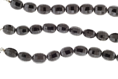 Black Spinel 14x10mm Faceted Drums