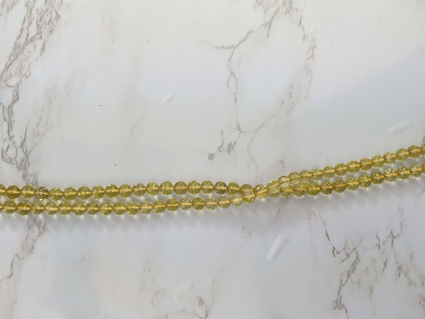 Yellow Lemon Quartz 6mm Faceted Rounds