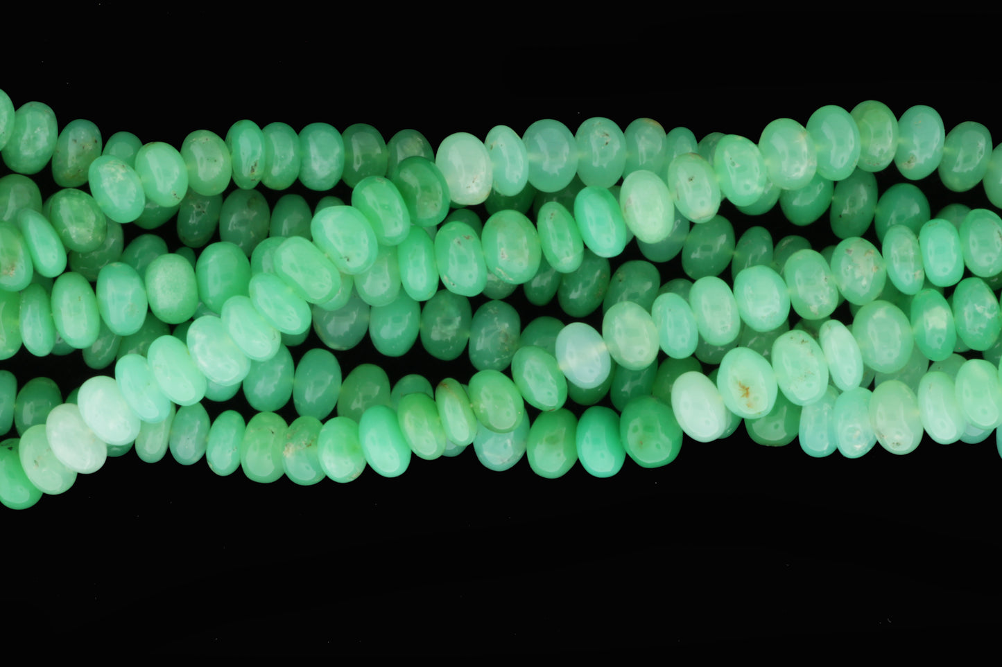 Ombre Chrysoprase 8mm Smooth Rondelles