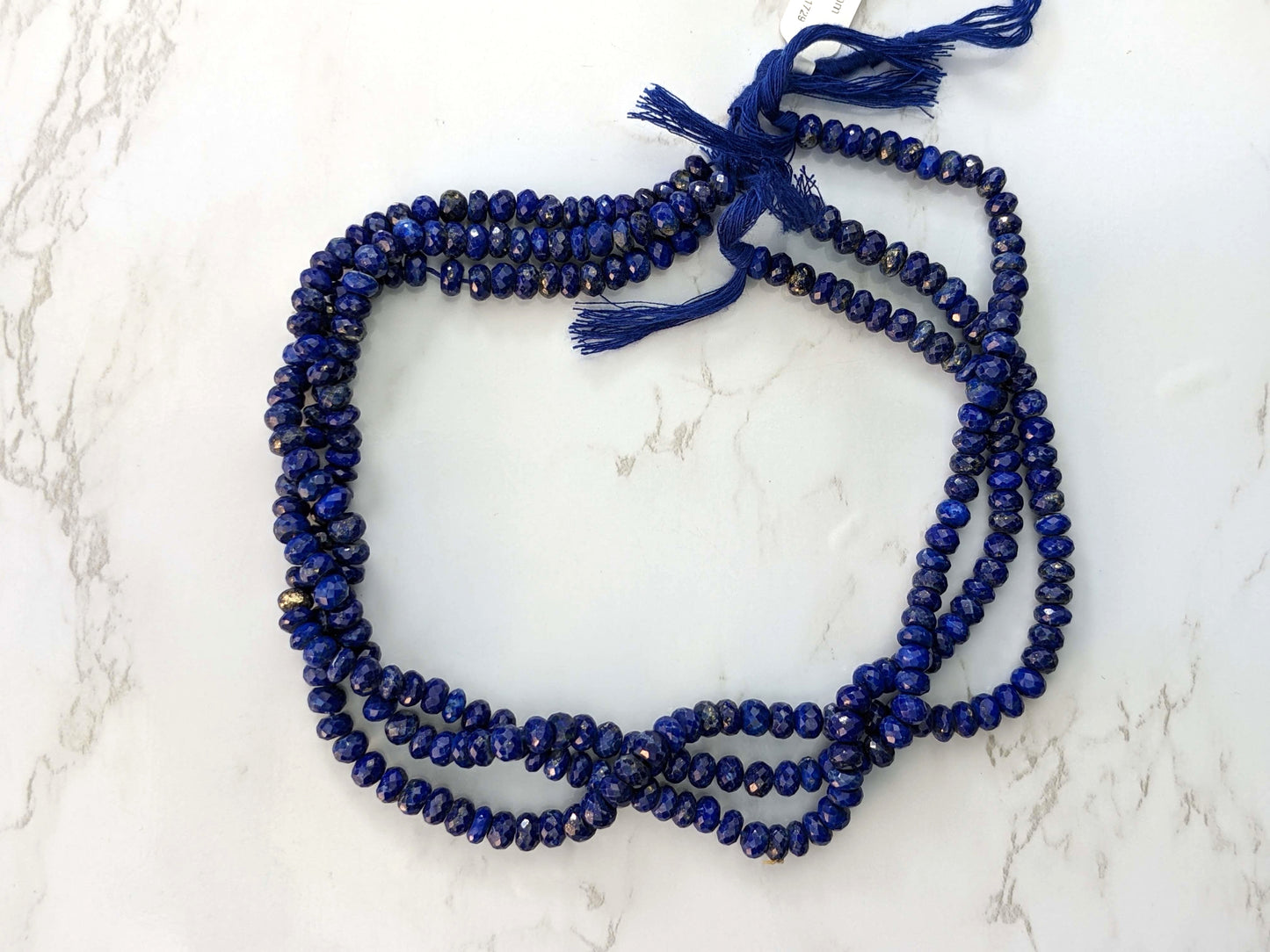 Royal Blue Lapis Lazuli 6mm Faceted Rondelles