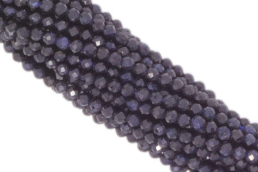 Dark Navy Blue Sapphire 2mm Faceted Rounds