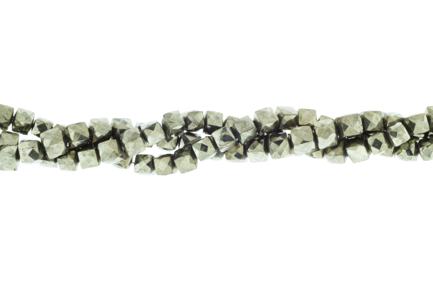 Natural Pyrite 6mm Faceted Cubes