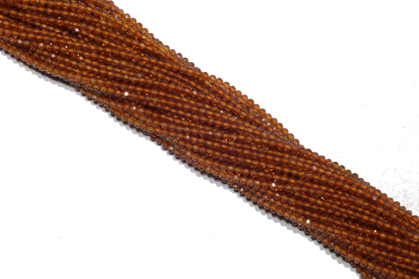 Brown Hessonite Garnet 2.5mm Faceted Rounds