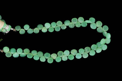 Light Green Chrysoprase 5mm Faceted Heart Shaped Briolettes
