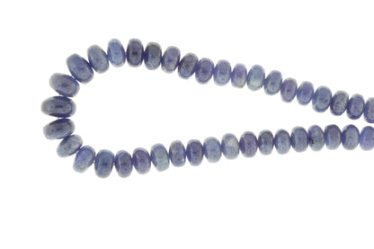 Blue Tanzanite 7mm Smooth Rondelles
