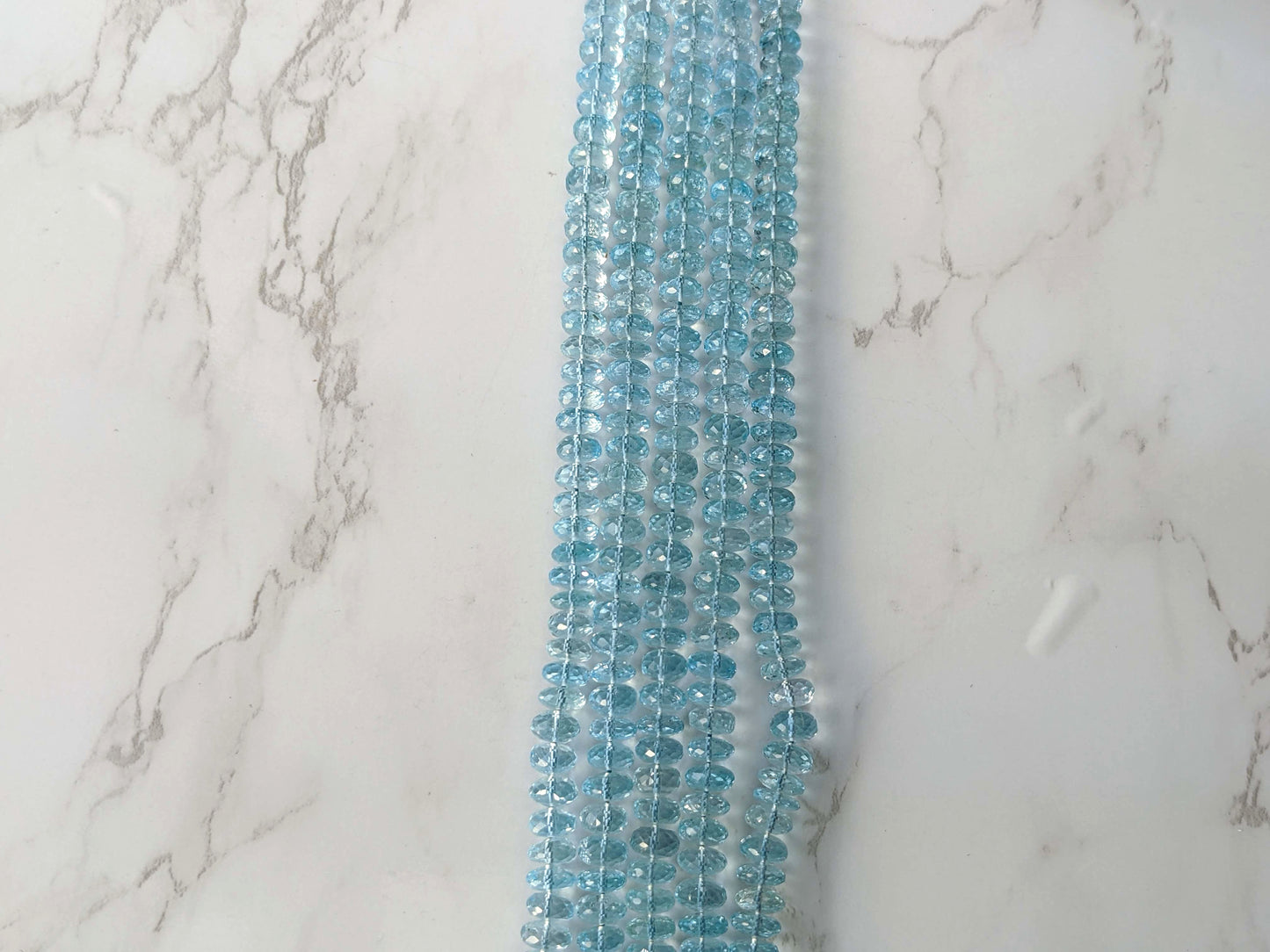 Sky Blue Topaz 7mm Faceted Rondelles