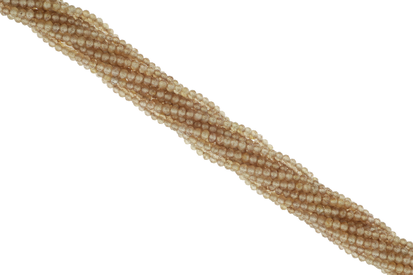 Natural Brown Zircon 3mm Faceted Rondelles