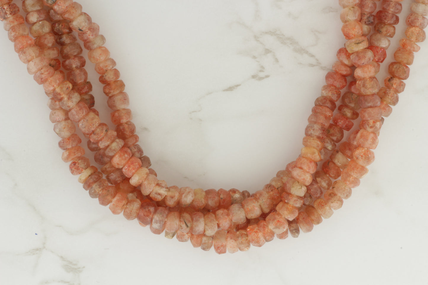 Brown Sunstone 6mm Faceted Rondelles
