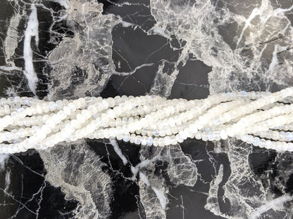 Rainbow Moonstone 6mm Faceted Rondelles