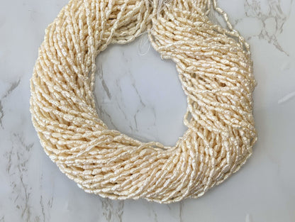 White Freshwater Pearl 3x5mm Biwa Sticks