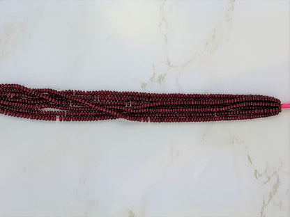 Red Ruby 3mm Smooth Rondelles
