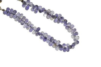 Blue Iolite 7x4mm Faceted Teardrop Briolettes