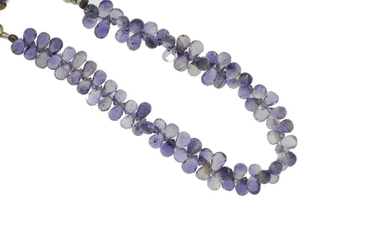 Blue Iolite 7x4mm Faceted Teardrop Briolettes
