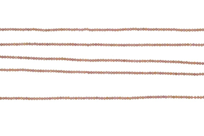 Light Red Zircon 2mm Faceted Rondelles