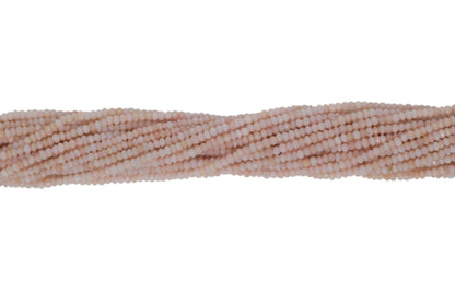 Light Pink Opal 3mm Faceted Rondelles