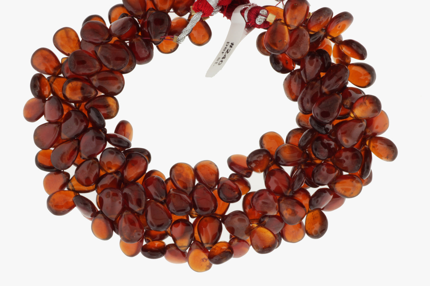 Red Garnet 10x7mm Smooth Pear Shaped Briolettes