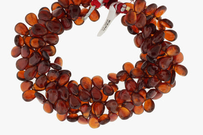 Red Garnet 10x7mm Smooth Pear Shaped Briolettes