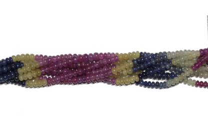 Multi Sapphire 5mm Smooth Rondelles