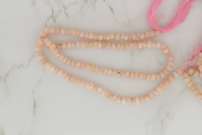 Light Pink Opal 4mm Faceted Rondelles