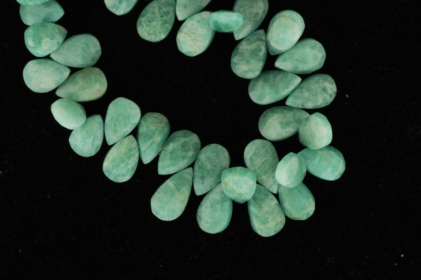Blue Amazonite 14x9mm Faceted Pear Shaped Briolettes