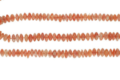 Brown Sunstone 6mm German Cut Smooth Rondelles
