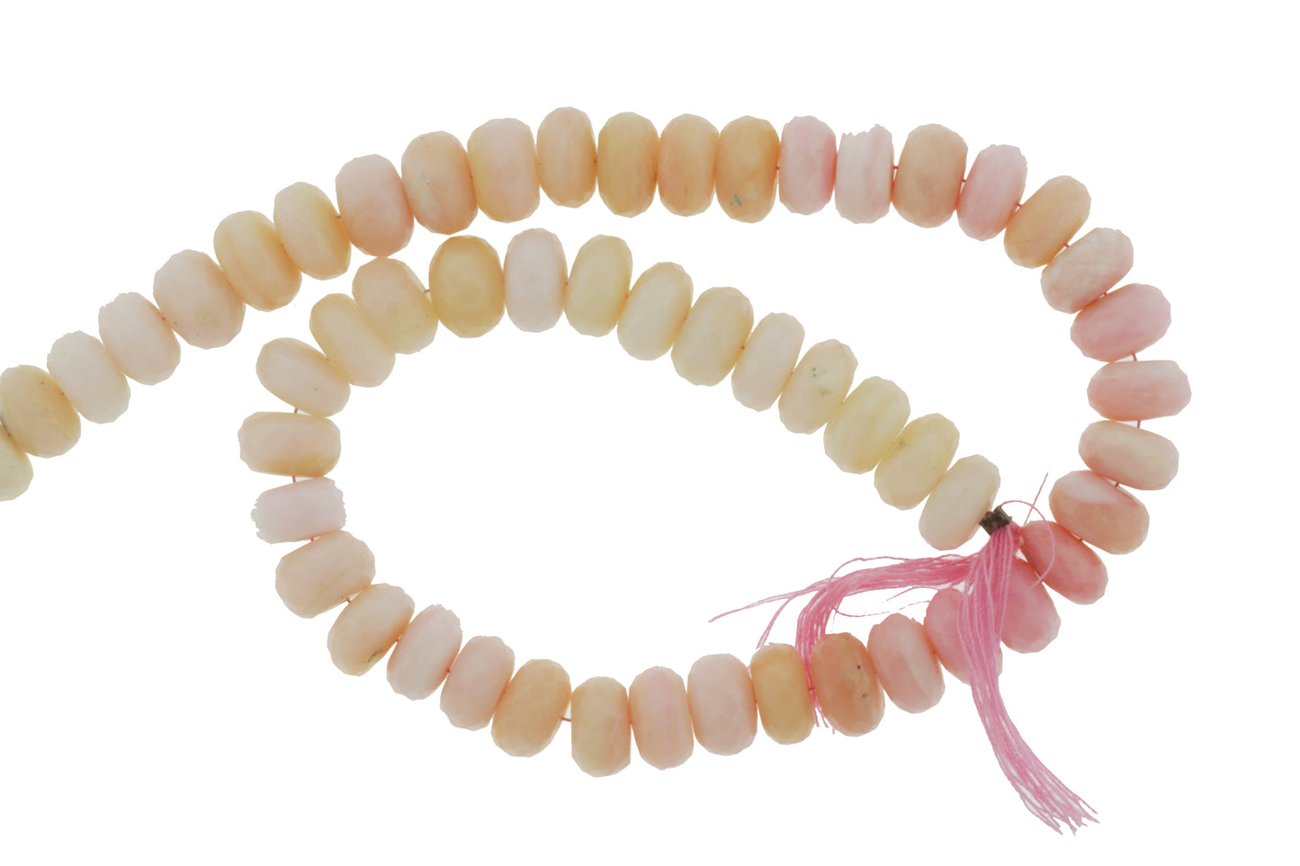 Ombre Pink Opal 10mm Faceted Rondelles