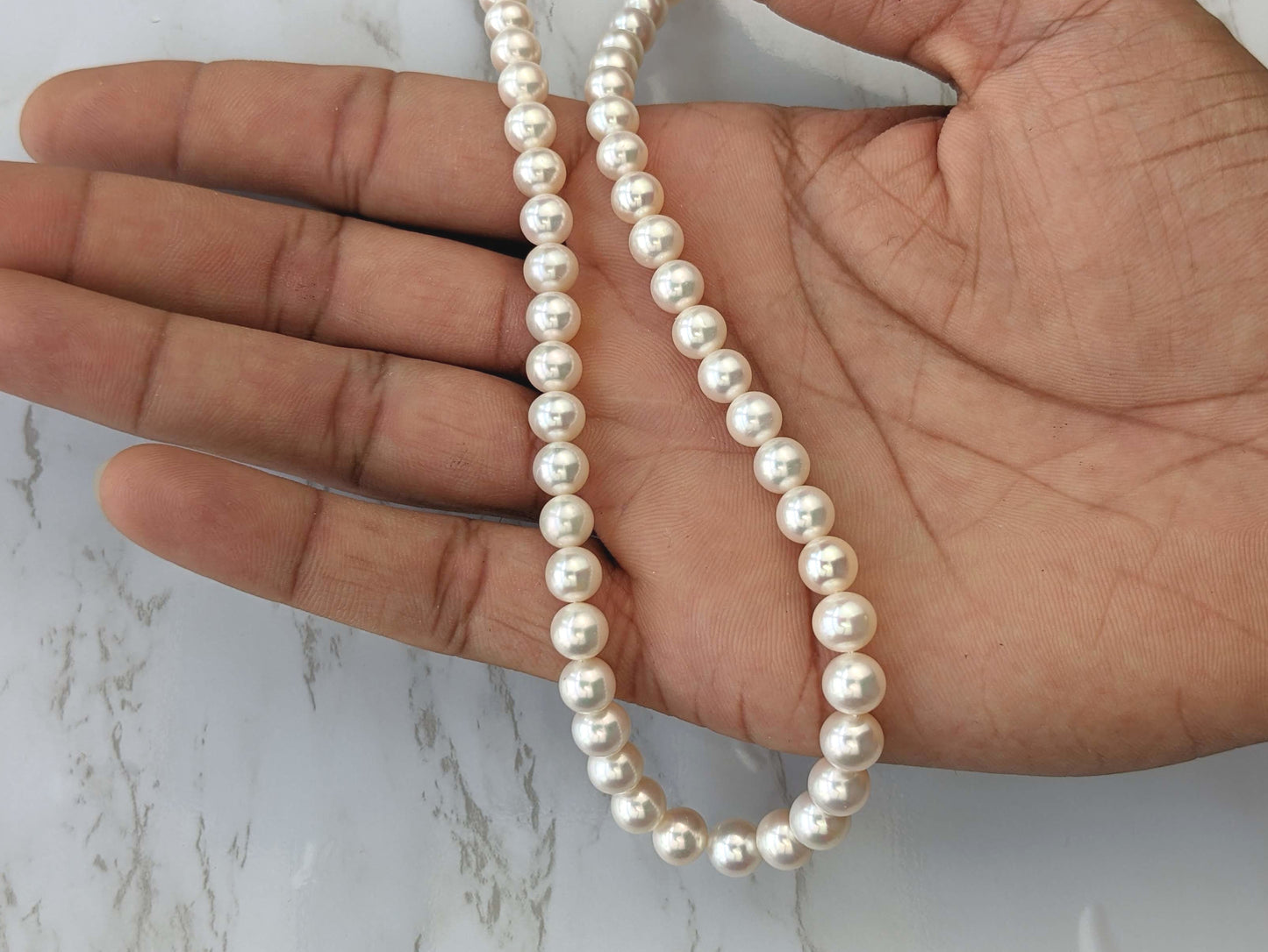 White Freshwater Pearl 8mm Smooth Rounds