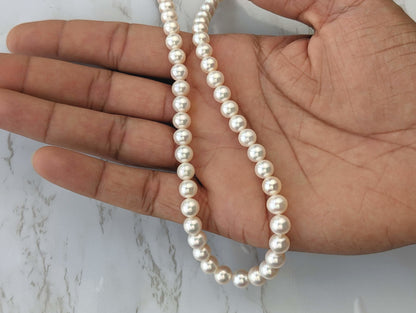 White Freshwater Pearl 8mm Smooth Rounds