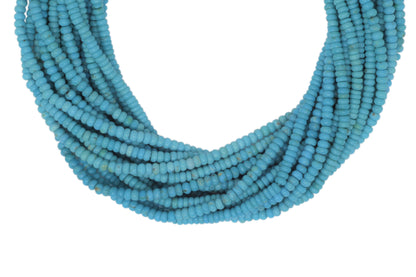 Sleeping Beauty Turquoise 4mm Smooth Rondelles