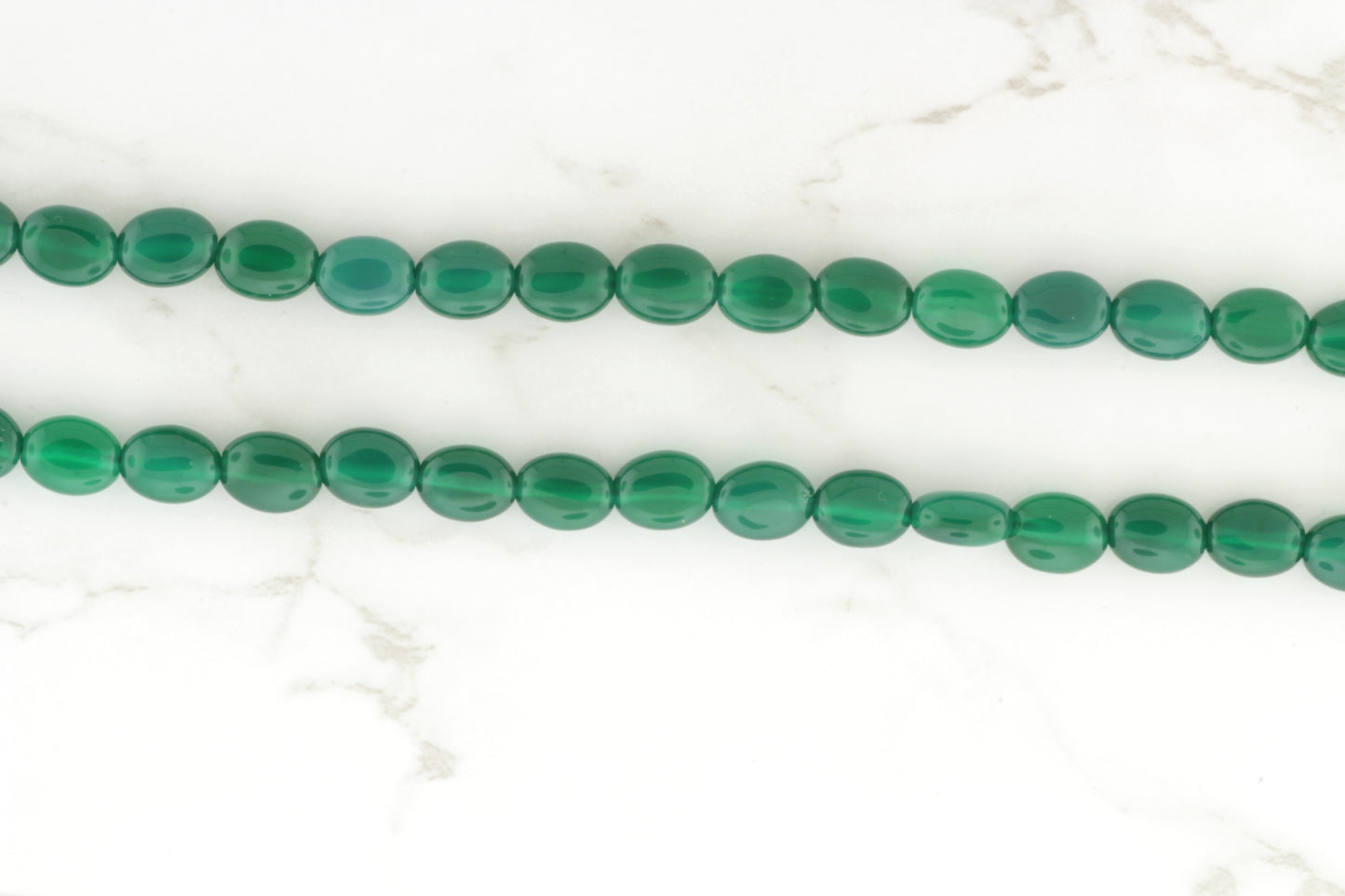 Green Onyx 9x7mm Smooth Ovals