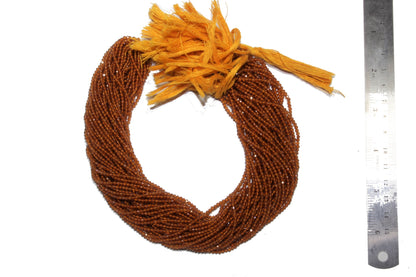 Brown Hessonite Garnet 2.5mm Faceted Rounds