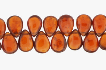 Red Garnet 10x7mm Smooth Pear Shaped Briolettes