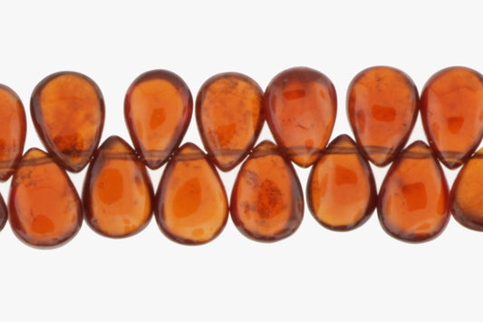 Red Garnet 10x7mm Smooth Pear Shaped Briolettes