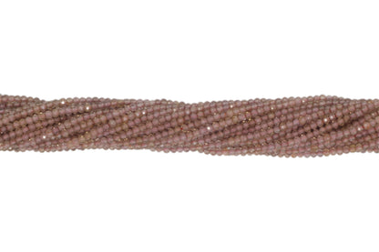 Light Red Zircon 2mm Faceted Rondelles