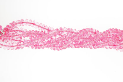 Coated Pink Topaz 7mm Faceted Rondelles
