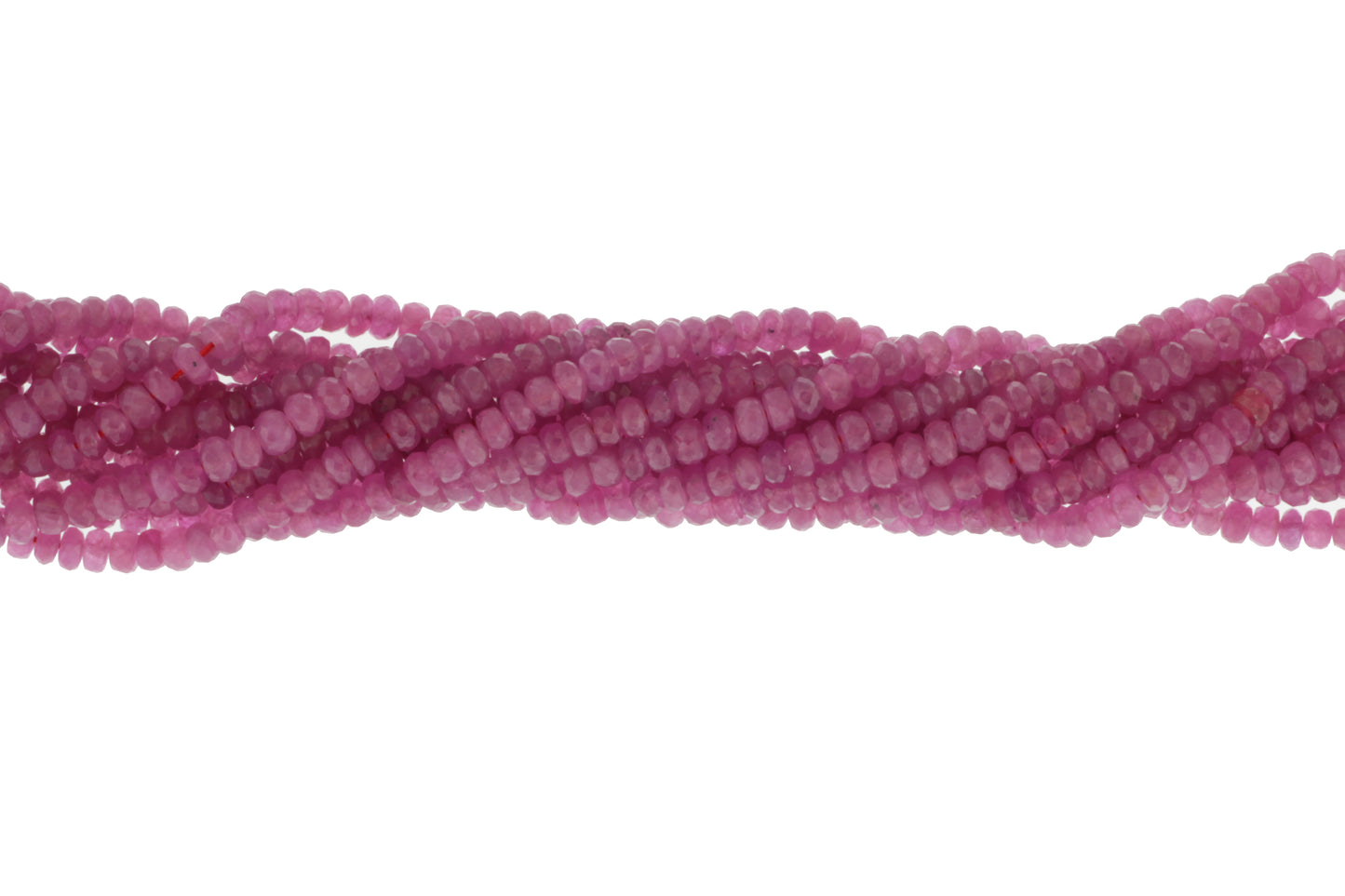 Pink Sapphire 4mm Faceted Rondelles