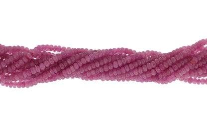 Pink Sapphire 4mm Faceted Rondelles