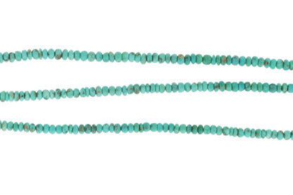 Natural Blue Turquoise 4.5mm Smooth Rondelles
